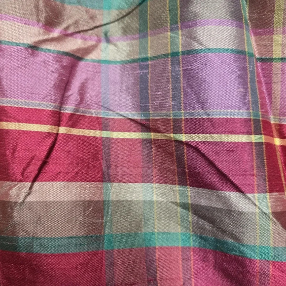 Lauren Ralph Lauren Black Label 100% Silk Plaid SS Dress in Sz 8 - Picture 10 of 12